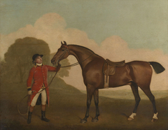 A Bay Horse with a Groom by George Stubbs