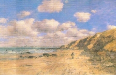 A Beach near Trouville by Eugène Louis Boudin