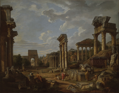 A Capriccio of the Roman Forum by Giovanni Paolo Panini