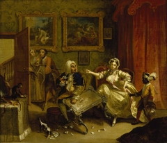 A Harlot's Progress: Quarrels with her Jewish Protector by William Hogarth