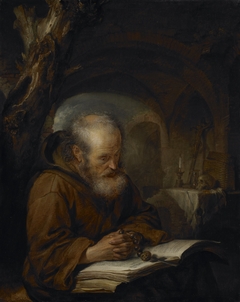 A Hermit Praying by Gerrit Dou