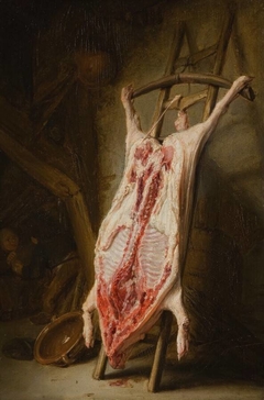 A Pig's Carcass by Adriaen van Ostade