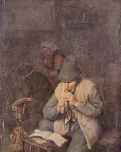 A recorder player by Adriaen van Ostade