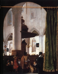 A Sermon in the Oude Kerk, Delft by Emanuel de Witte