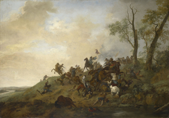 A Skirmish of Cavalry by Philips Wouwerman