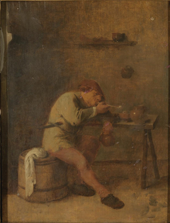 A Smoker Lighting His Pipe by Adriaen Brouwer