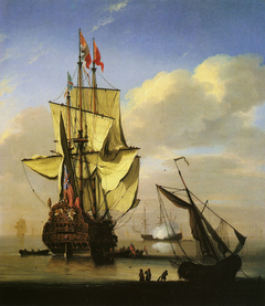 An English War Ship by Willem van de Velde the Younger