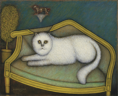 Angora Cat by Morris Hirshfield