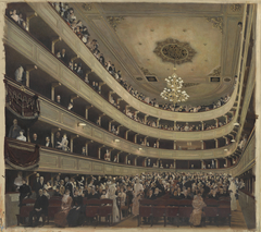 Auditorium of the old Burgtheater by Gustav Klimt