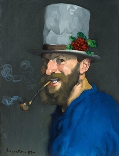 Autoportrait à la pipe by Louis Anquetin