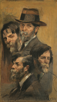 Autorretrato em quatro posições by Eliseu Visconti