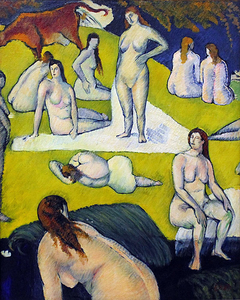 Bathers with Red Cow by Émile Bernard