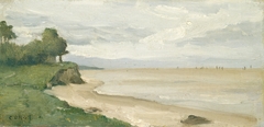 Beach near Etretat by Jean-Baptiste-Camille Corot