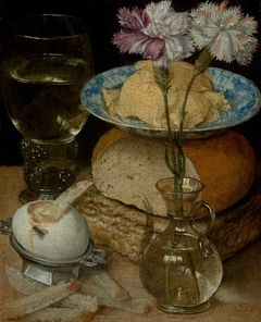 Breakfast with an egg by Georg Flegel