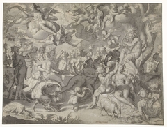 Bruiloft van Peleus en Thetis by Joachim Wtewael