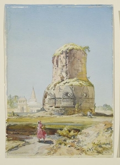 Buddhist stupa at Sarnath, Benaras by William Simpson