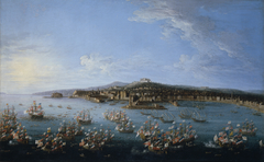 Carlos III leaving the Port of Naples, as Seen from the Sea by Antonio Joli