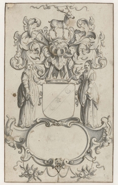 Cartouche met het wapen van de Earl of Buccleugh by Pieter Jansz