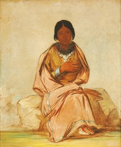 Chee-a-ex-e-co, Daughter of Deer without a Heart by George Catlin