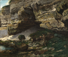 Chevreuils à la source by Gustave Courbet