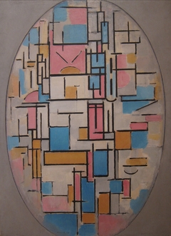 Composition in Oval with Color Planes 1 by Piet Mondrian