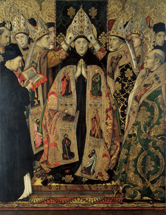 Consecration of Saint Augustine by Jaume Huguet