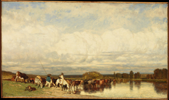 Cows Crossing a Ford by Jules Dupré