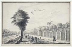 De Post Rijswijk gezien van Noordwijk by Unknown Artist