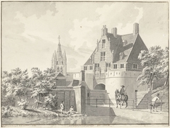 De Waterslootpoort te Delft by Gerrit Toorenburgh