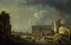 Dégagement de la colonnade du Louvre by Pierre-Antoine Demachy