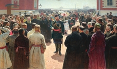 Delegation of voigts before Alexander III by Ilya Repin