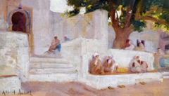 Devant la mosquée by Albert Aublet