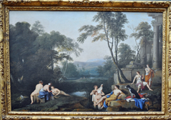 Diana and Her Nymphs in a Landscape by Laurent de La Hyre