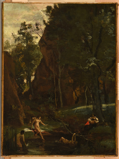 Diane au bain by Jean-Baptiste-Camille Corot