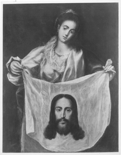 Die hl. Veronika mit dem Schweißtuch (Schule) by El Greco