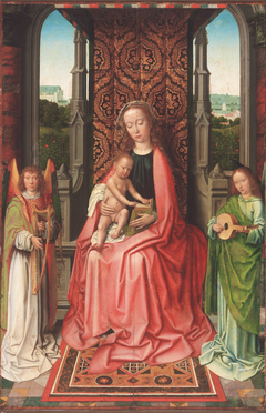 Enthroned Virgin and Child, with Angels by Gerard David