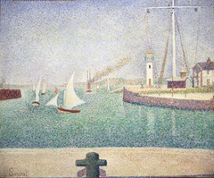 Entrance of The Port of Honfleur (Entrée du port d’Honfleur) by Georges Seurat