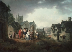 entrance to Llangollen, North Wales by Julius Caesar Ibbetson