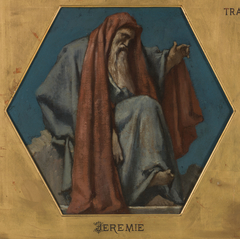 Esquisse pour l'église Saint François Xavier : Jérémie by Jules-Élie Delaunay