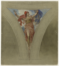 Esquisse pour l'escalier des fêtes de l'Hôtel de Ville de Paris : La chanson patriotique by François Schommer