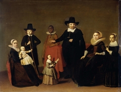 Family group with a black man by Willem Cornelisz Duyster