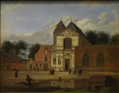 Farmyard with Haystack by Jan van der Heyden