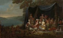 Fête champêtre with Turkish Courtiers under a Tent by Jean Baptiste Vanmour