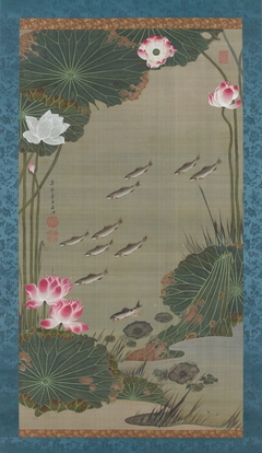 Fish in a lotus pond by Itō Jakuchū