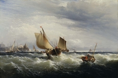 Fishing Boats Beating up to Windward by Edward Moran