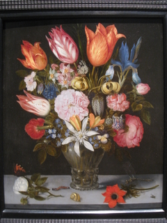 Flowers in a Glass by Ambrosius Bosschaert