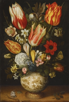 Flowers in a Porcelain Vase by Christoffel van den Berghe