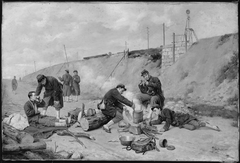 French Soldiers Resting by Paul Grolleron