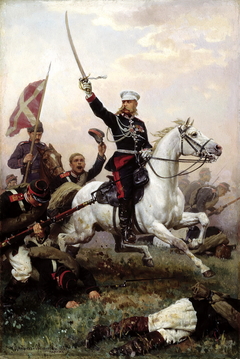 General M.D.Skobelev on his horse in the Russo-Turkish war 1877/78 by Nikolai Dmitriev-Orenburgsky