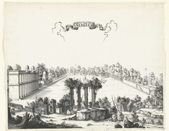 Gezicht op een vijver bij Sergees in de omgeving van Ahmadabad by Unknown Artist